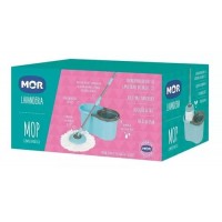 Esfregão Mop Balde Giratório Limpeza Prática Grande 13l Cor Azul-turquesa
